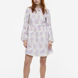 H&M Women's Patterned A-Line Dress - XS